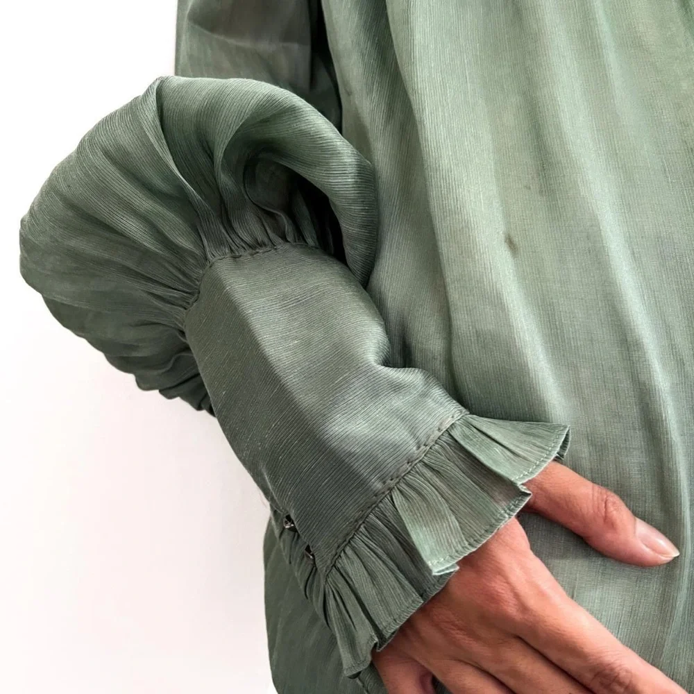 AJE Idealist Shirt • Dusty Sage • RRP $295 Tags attached NEVER WORN - Picture 5 of 10